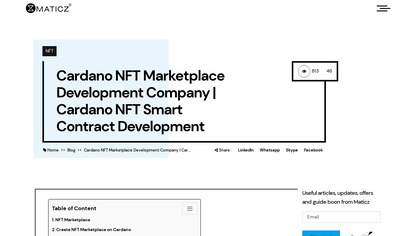 Cardano NFT Marketplace Development image