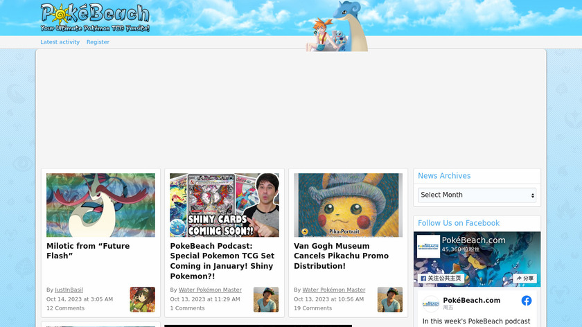 PokeBeach Landing Page