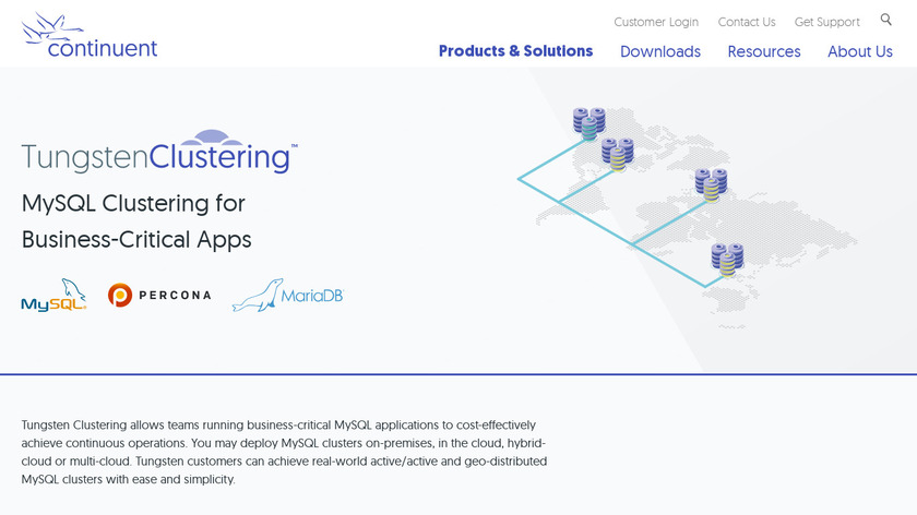 Continuent Tungsten Clustering Landing Page