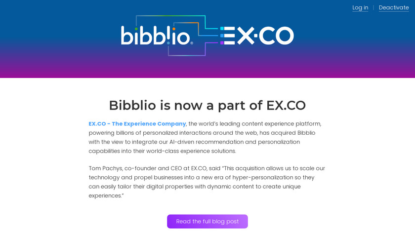 Bibblio Landing Page