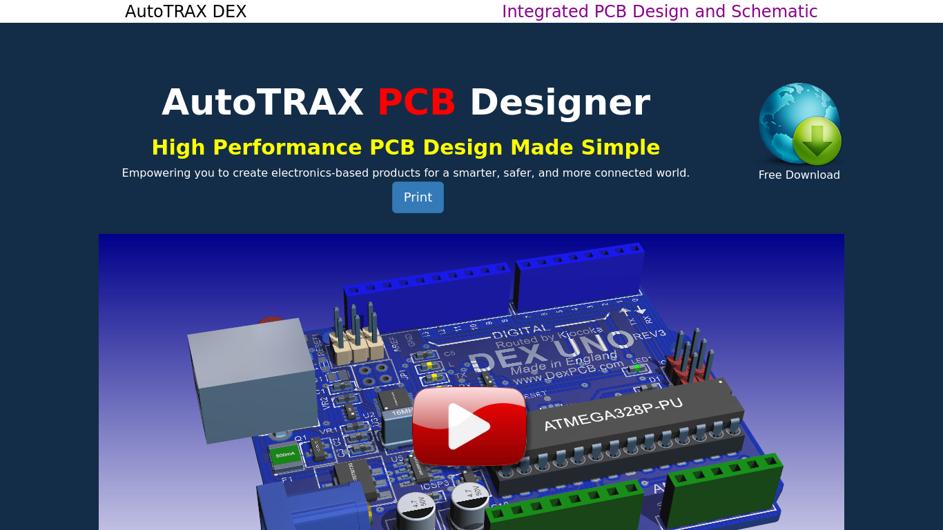 AutoTRAX DEX Landing page