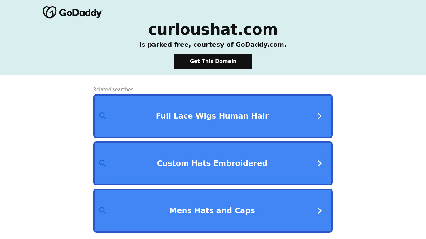 Curious Hat Landing page