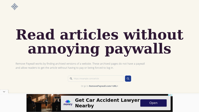 RemovePaywall Landing Page