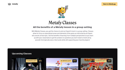 Metafy Classes image