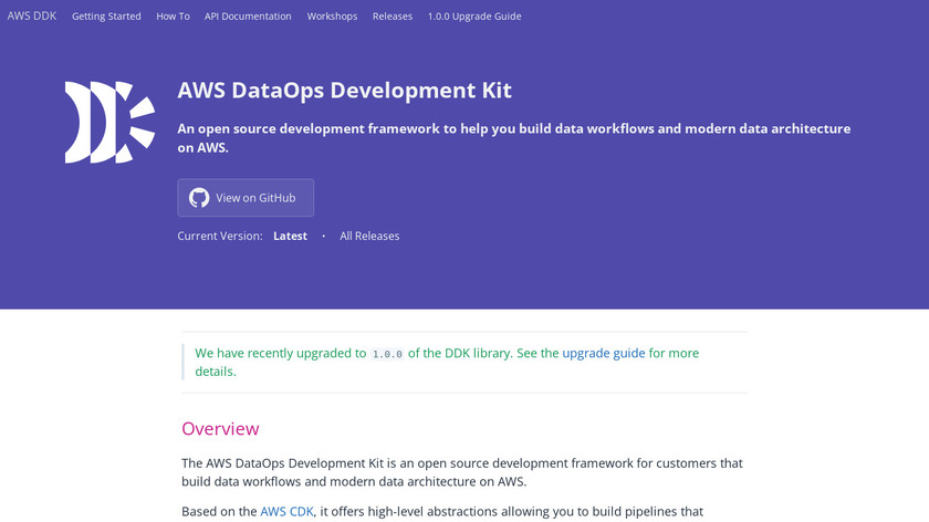 AWS DataOps Development Kit Landing Page