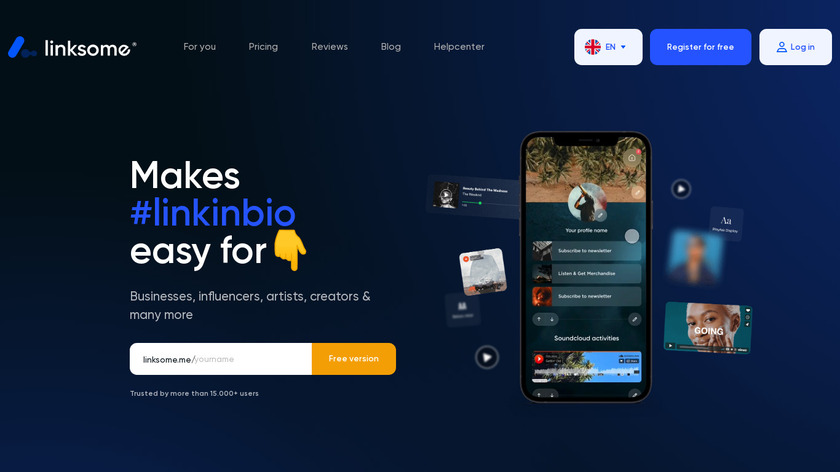 Linksome Landing Page