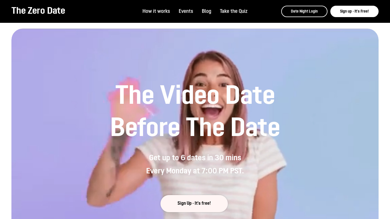 The Zero Date Landing page