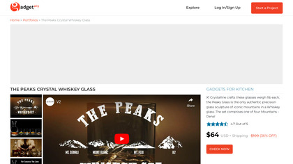 The Peaks Crystal Whiskey Glass image