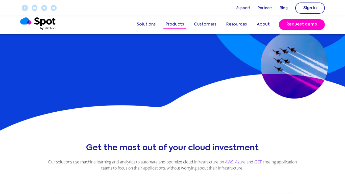 Spot.io Landing page