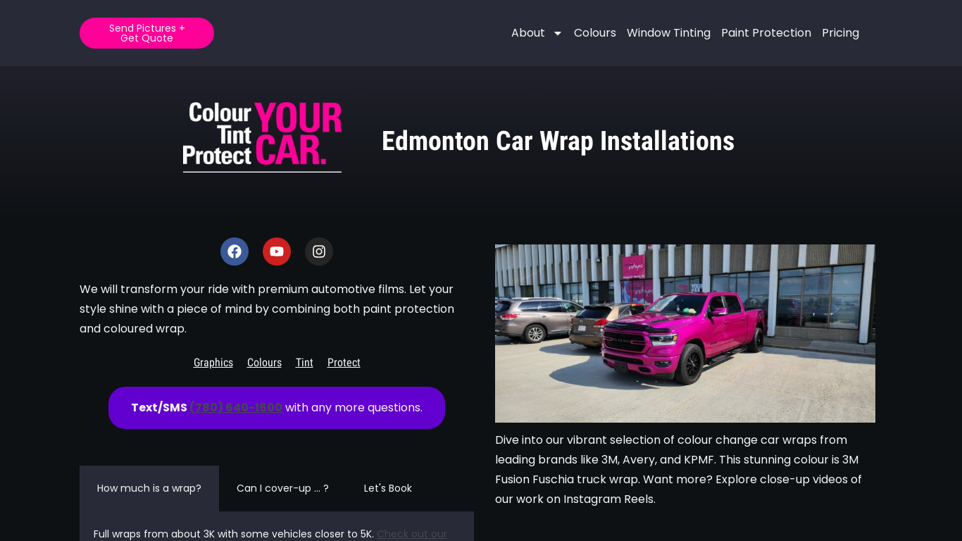 Vinyl Automotive Stickers Edmonton Landing page