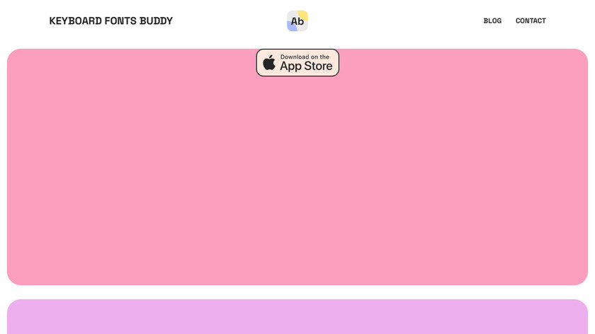 Keyboard Fonts Buddy Landing Page