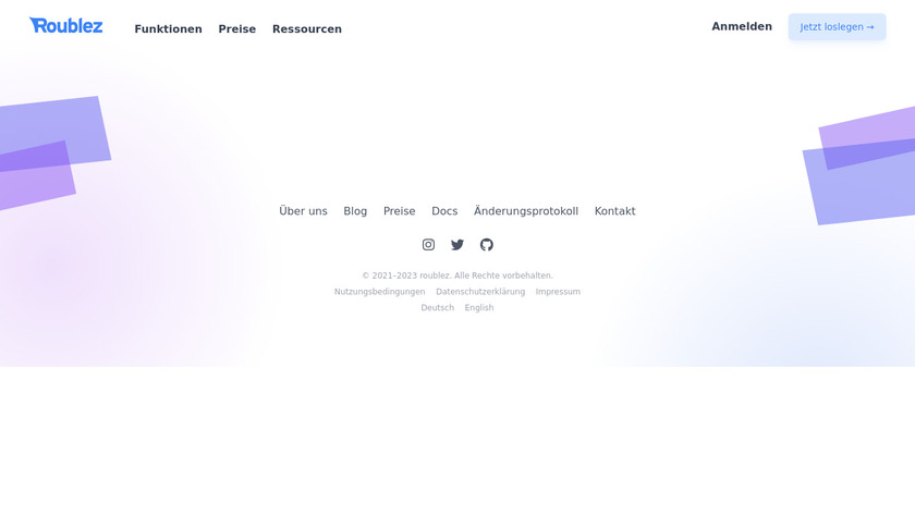 roublez Landing Page