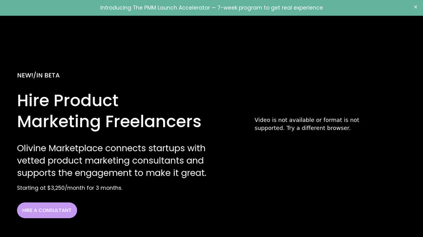 Olivine Marketplace Landing Page