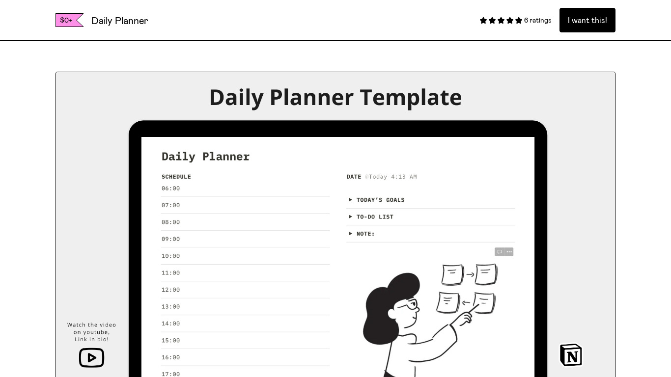 Daily Planner Landing page