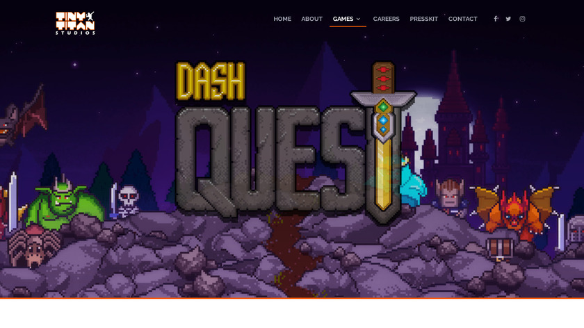 Dash Quest Landing Page