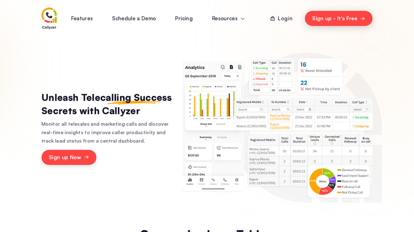 Callyzer.co Landing Page