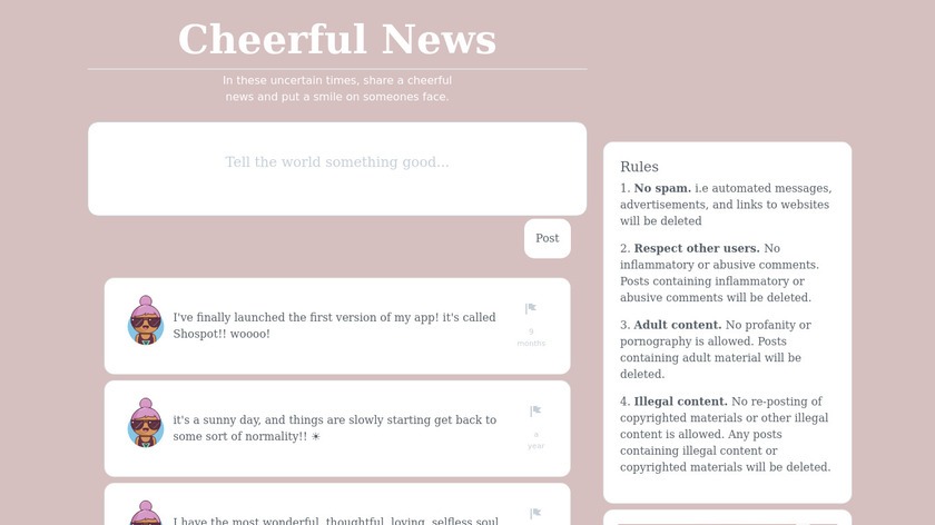Cheerful News Landing Page