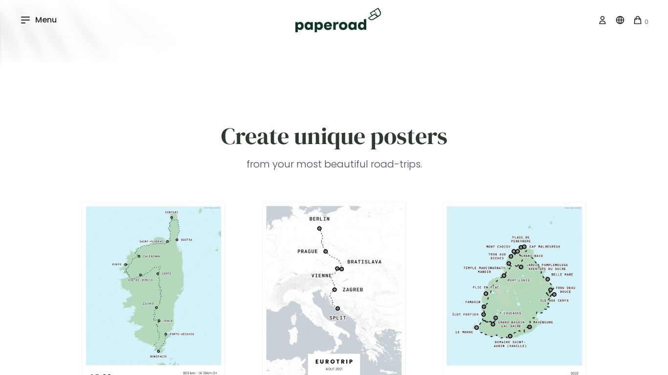 Paperoad Landing page