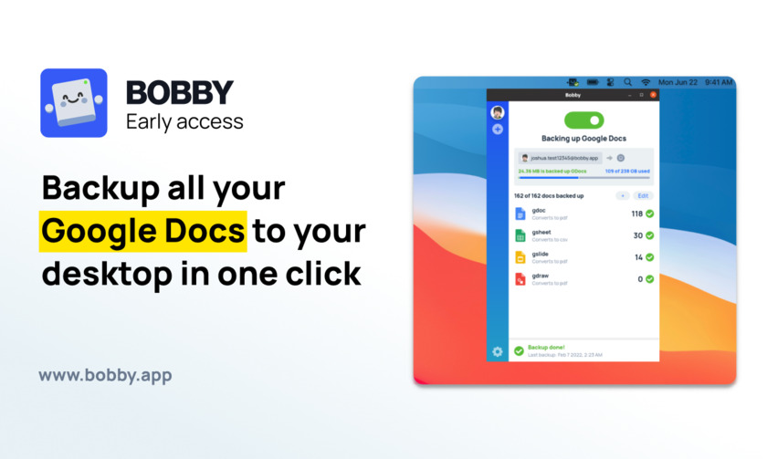 Bobby.app Landing Page