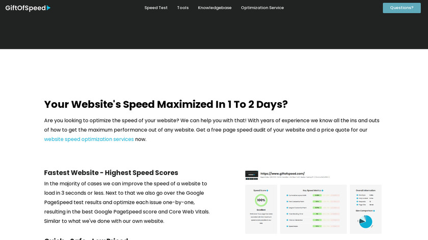 GiftOfSpeed Landing Page