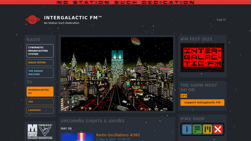 Intergalactic FM Landing Page