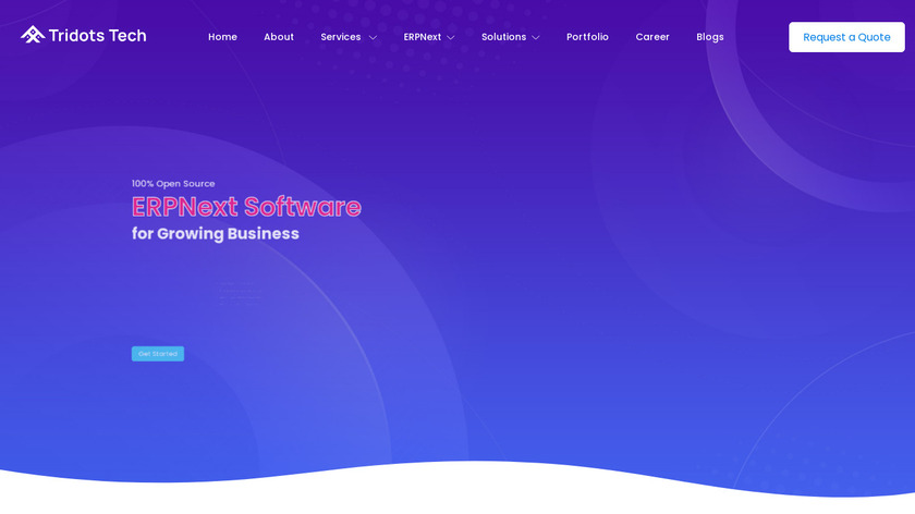 Tridots Tech ERPNext Landing Page