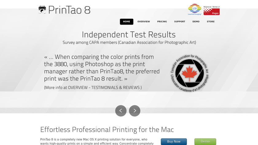 PrinTao 8 Landing Page