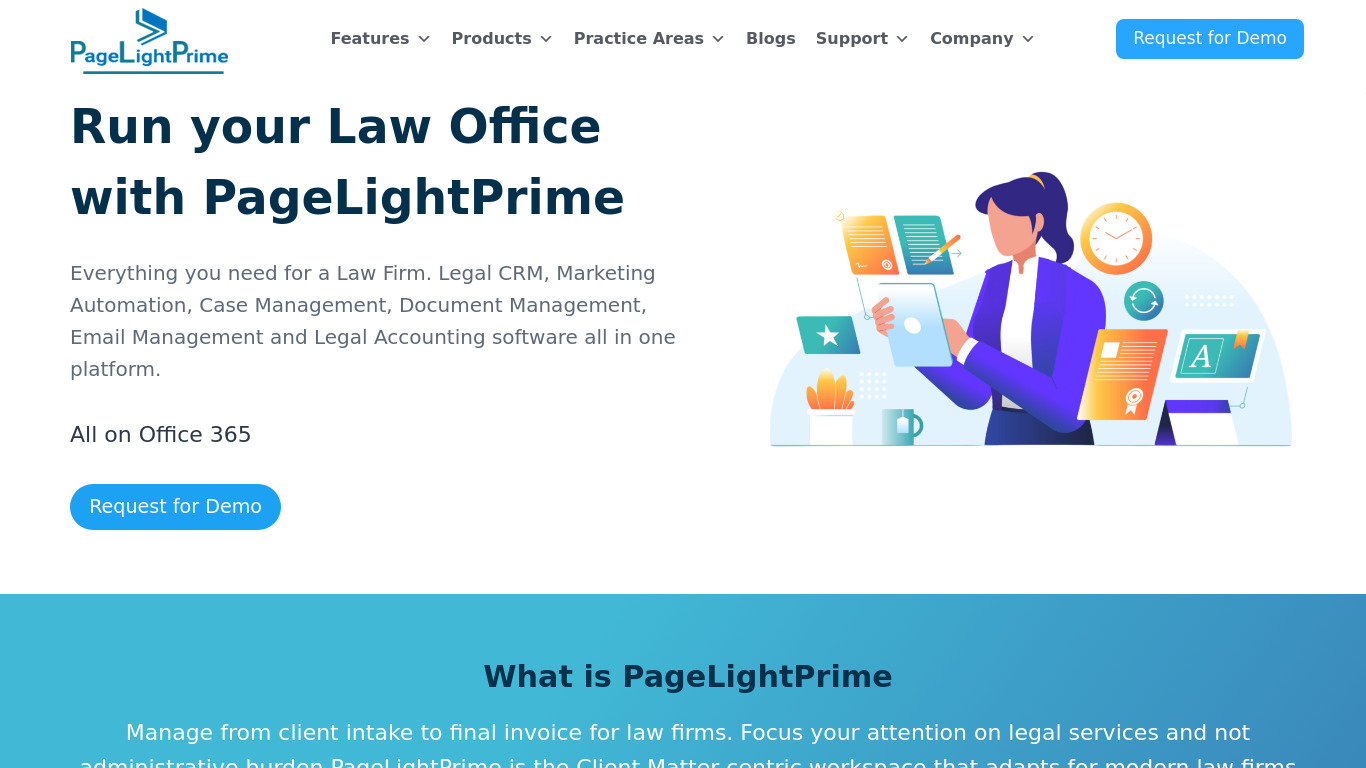 Legal CRM Landing page