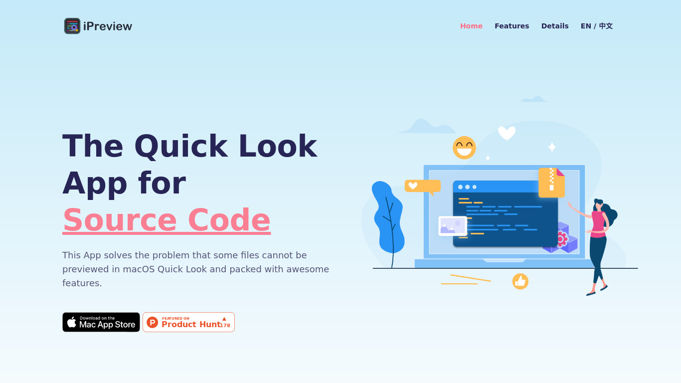 iPreview Landing page