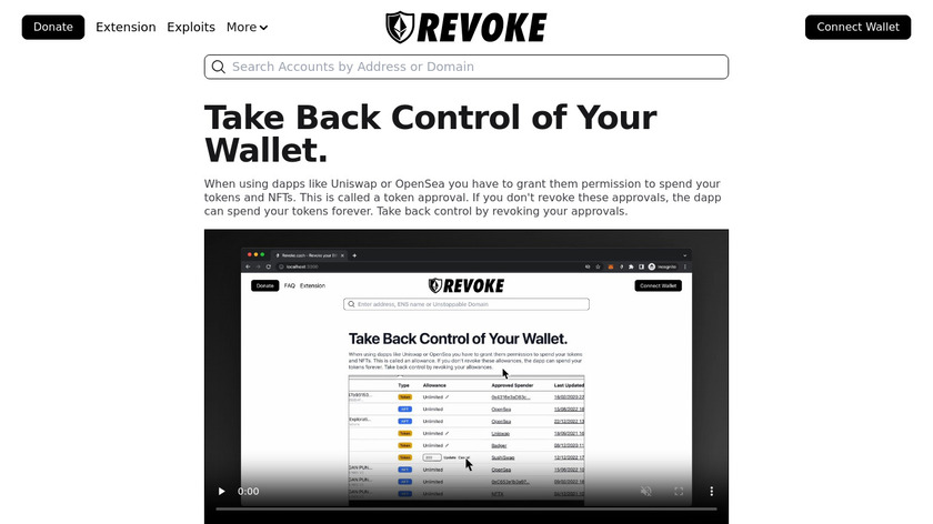 Revoke.cash Landing Page