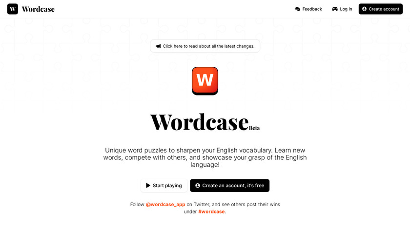 Wordcase Landing Page