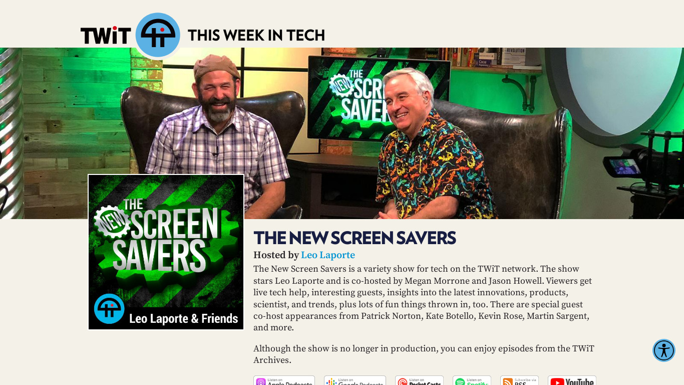 TWiT Tech Podcasts Landing page