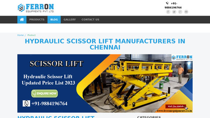 Scissor Lift Manufacturers in Chennai image