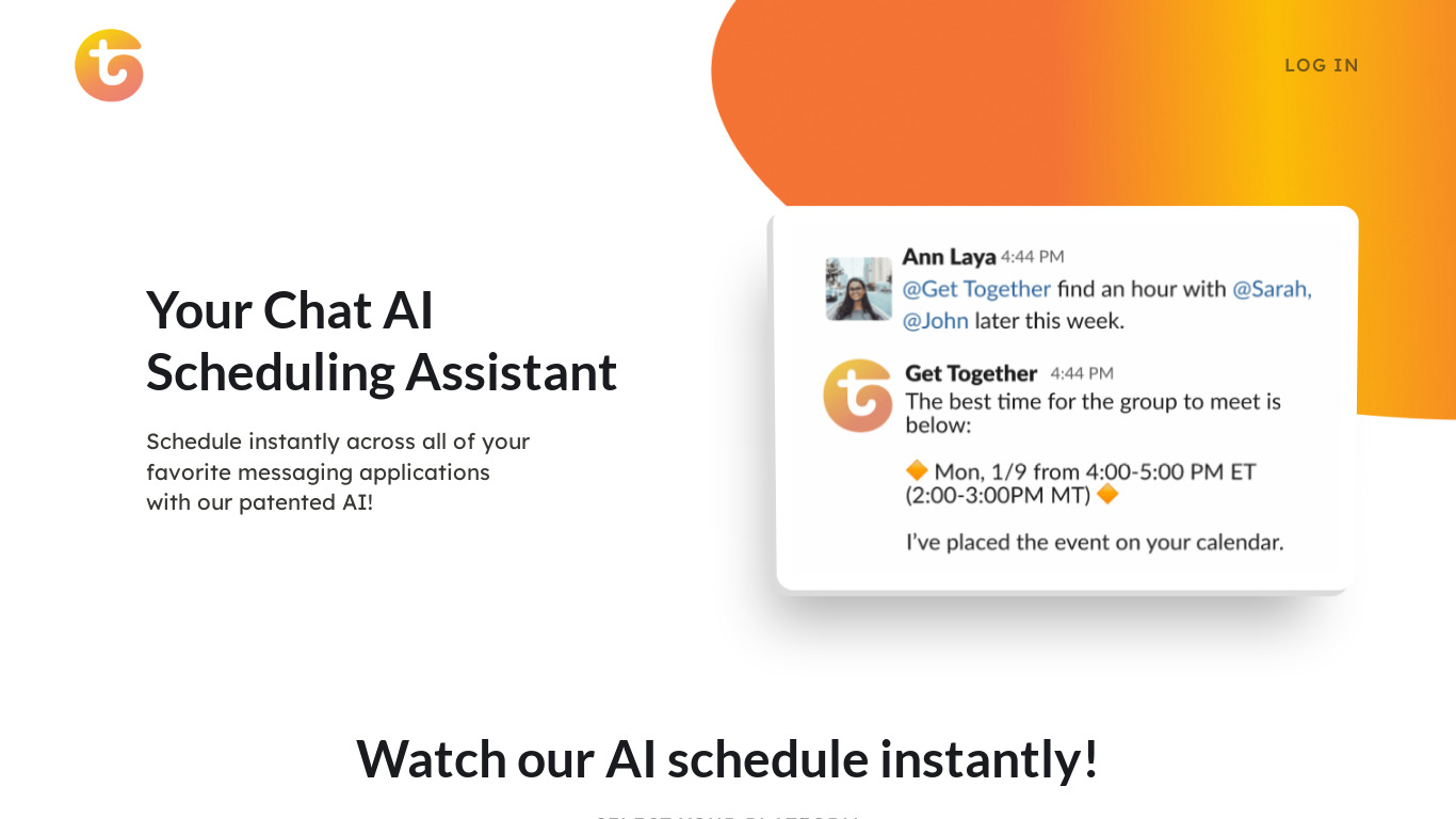 Get Together AI Landing page