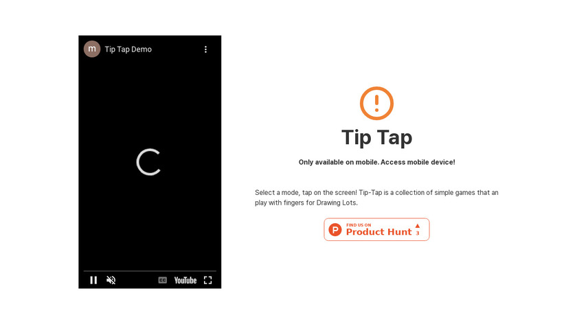Tip Tap Landing Page
