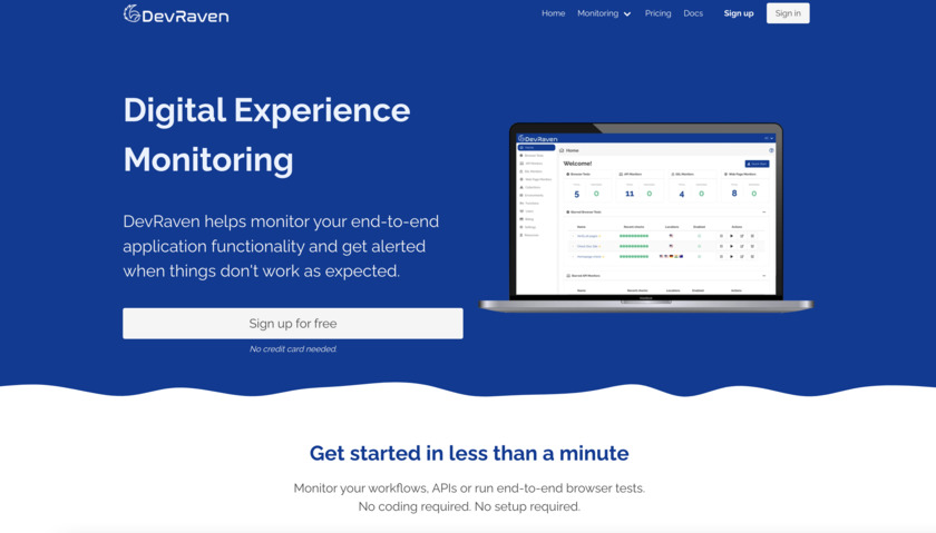 DevRaven Landing Page