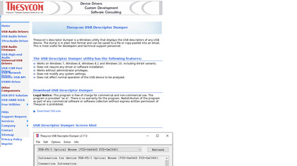 Thesycon USB Descriptor Dumper image