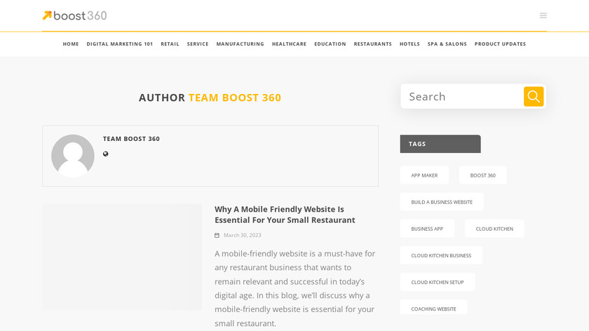 Boost 360 Landing Page
