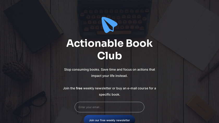 Actionable Book Club: Atomic Habits Landing Page