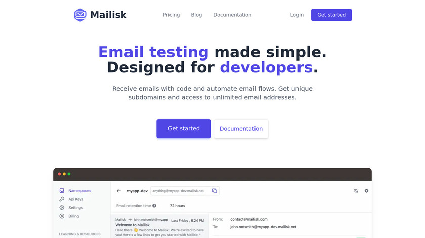 Mailisk Landing Page