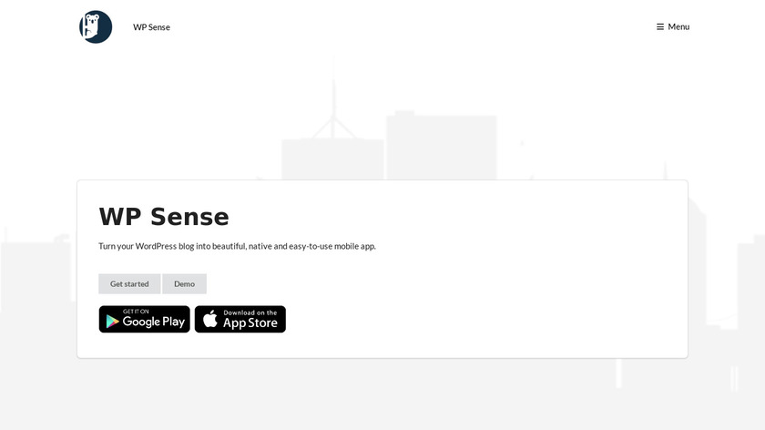 WP Sense Landing Page