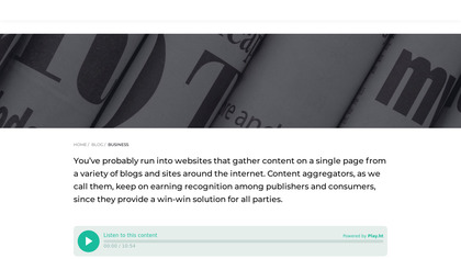Build an aggregator website image