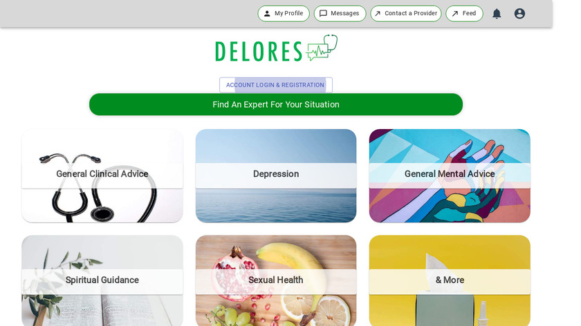 Delores App Landing Page