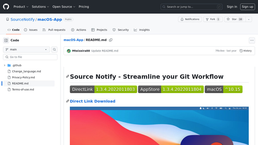 Source Notify Landing Page