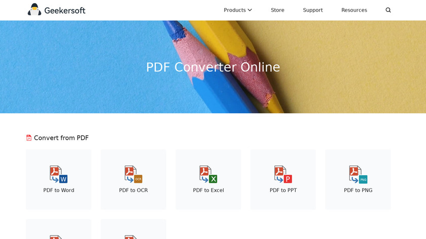 Geekersoft PDF Converter Online Landing Page