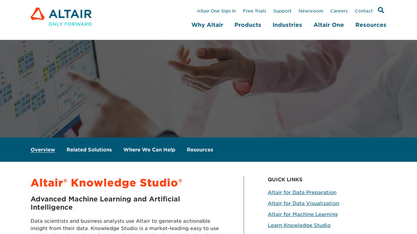 Altair Knowledge Studio Landing Page