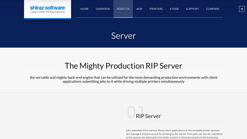 Shiraz Rosetta Landing Page