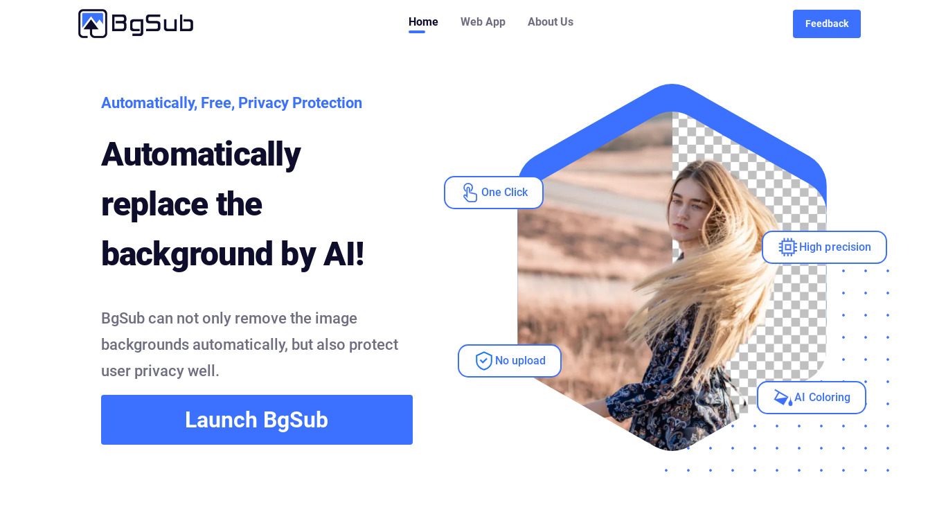 BgSub Landing page