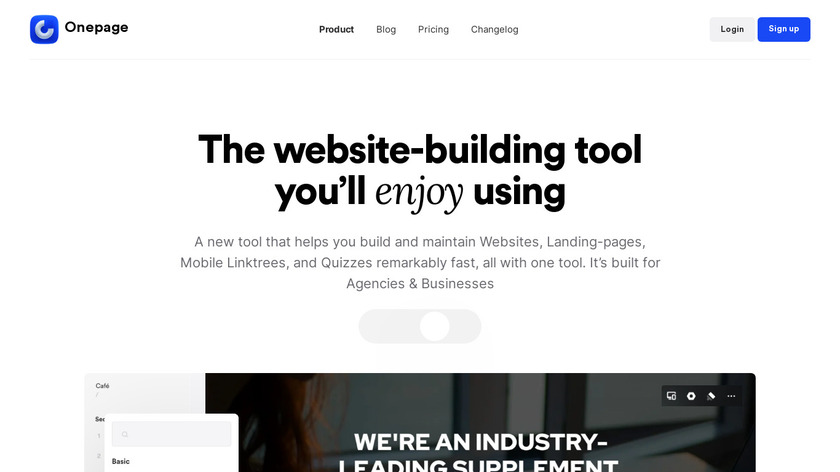 Onepage Landing Page