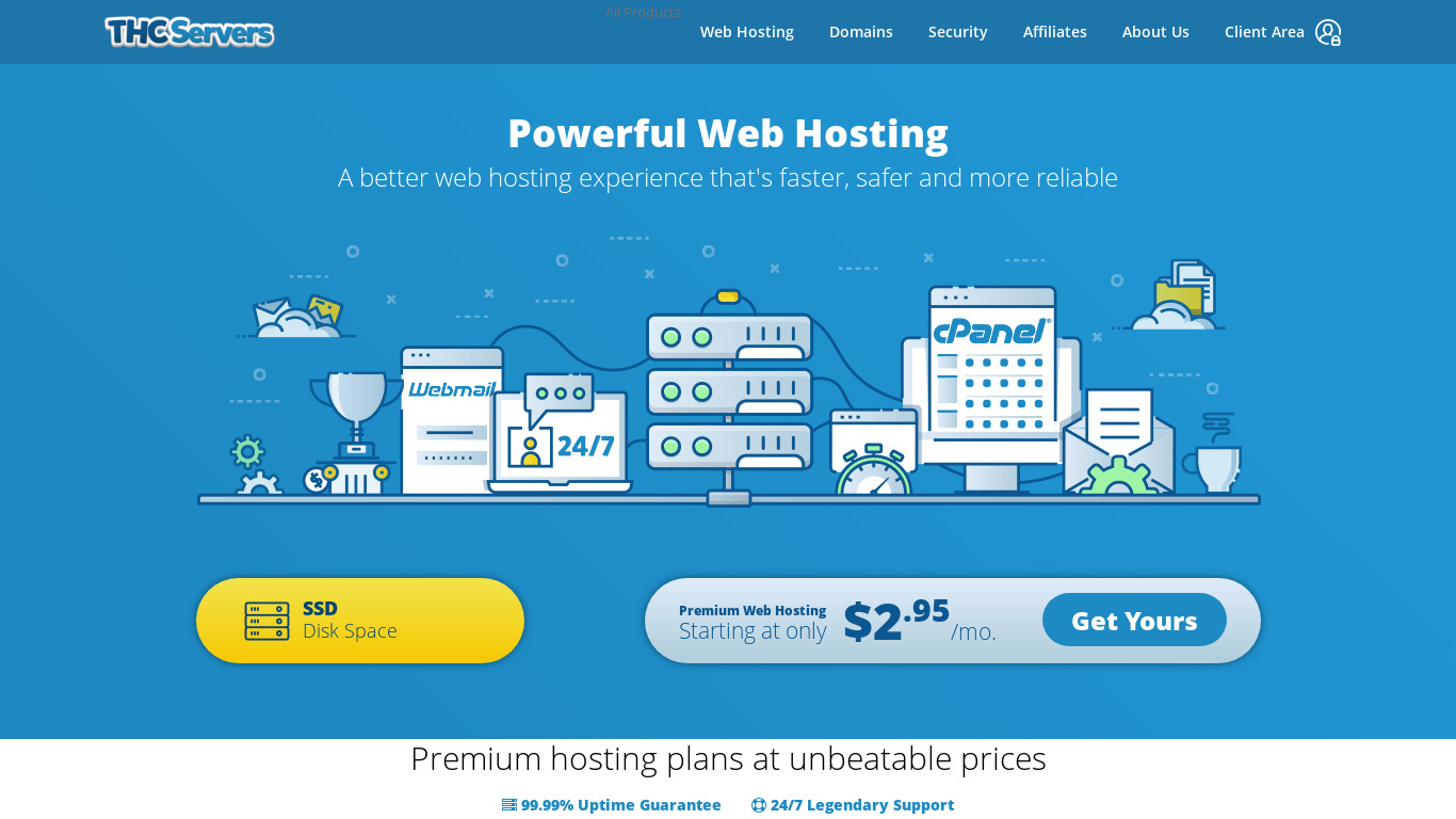 THCServers.com Landing page